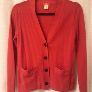 Pink J.Crew Celeste Cashmere Cardigan